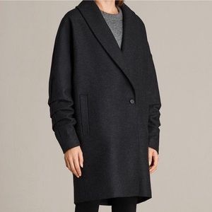 All Saints wool blend coat